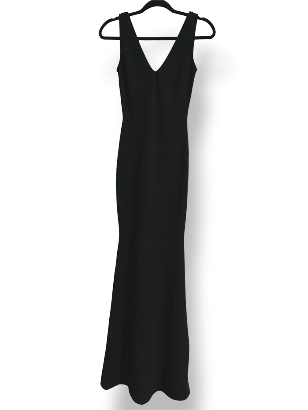 Fashion Nova Black V-Neck Maxi Dress